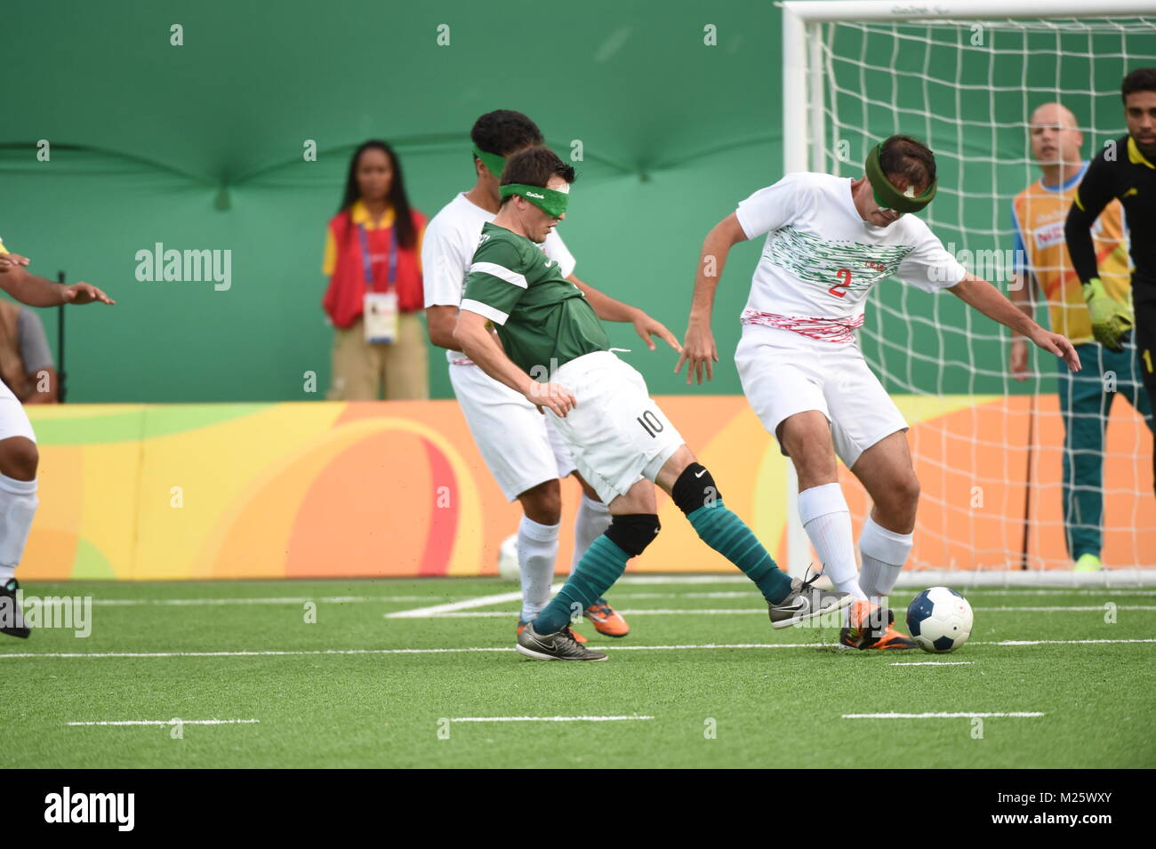 Rio de Janeiro, Brasilien, - sportliche Ereignis ein Jahr zu den Paralympischen Spielen 2016 in Rio zu markieren. Stockfoto