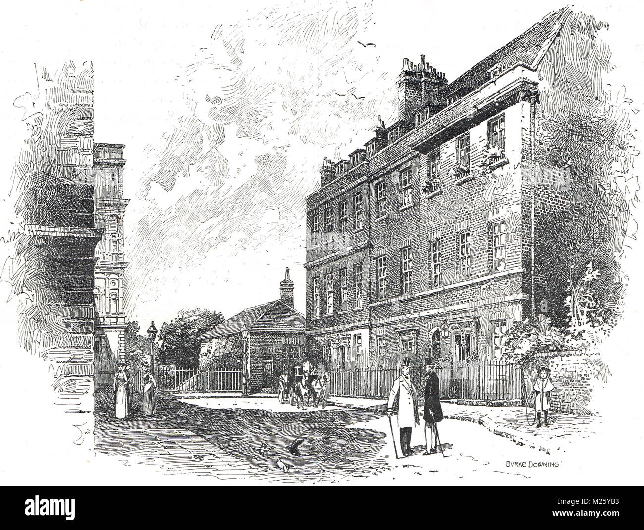 10 Downing Street, London, England, Mitte des 19. Jahrhunderts. Offizielle Residenz der Erster Lord des Schatzamtes im Amt des Premierministers Stockfoto
