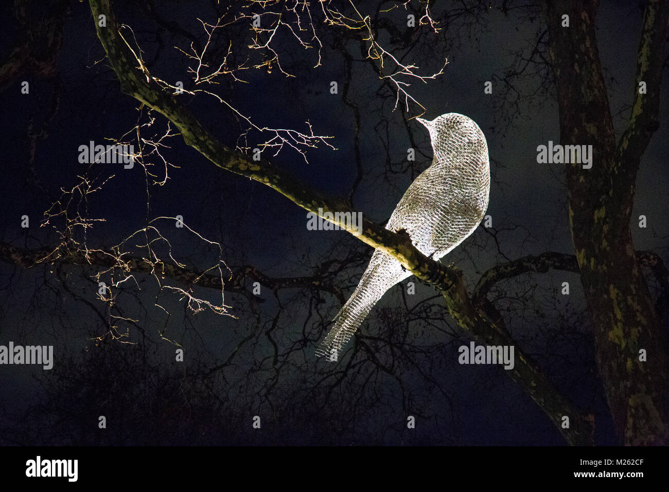 "War das ein Traum?" Lichtinstallation von Cédric Le Borgne bei Lumiere Festival, London, UK Stockfoto