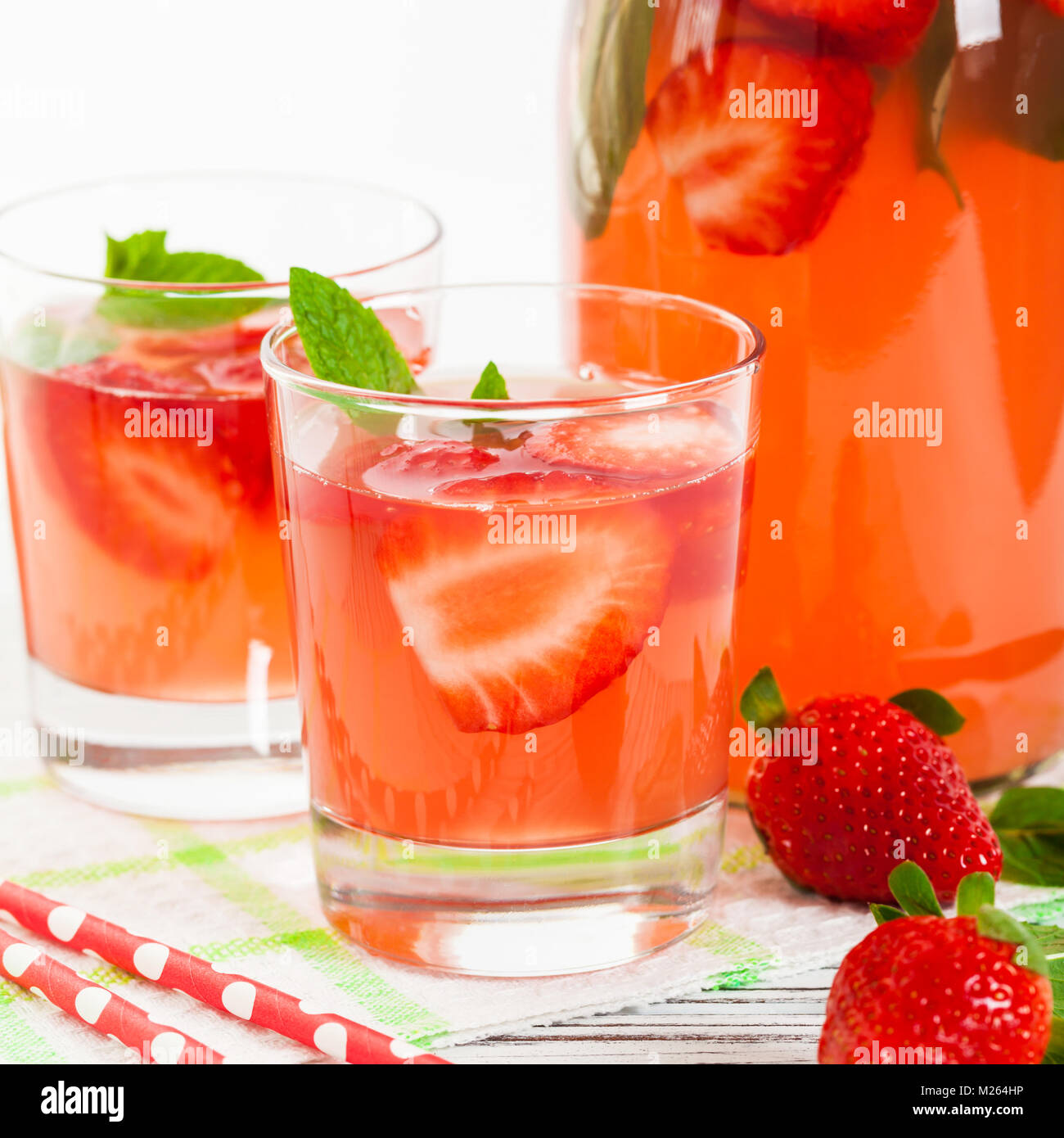 Sommer Strawberry Drink Stockfoto