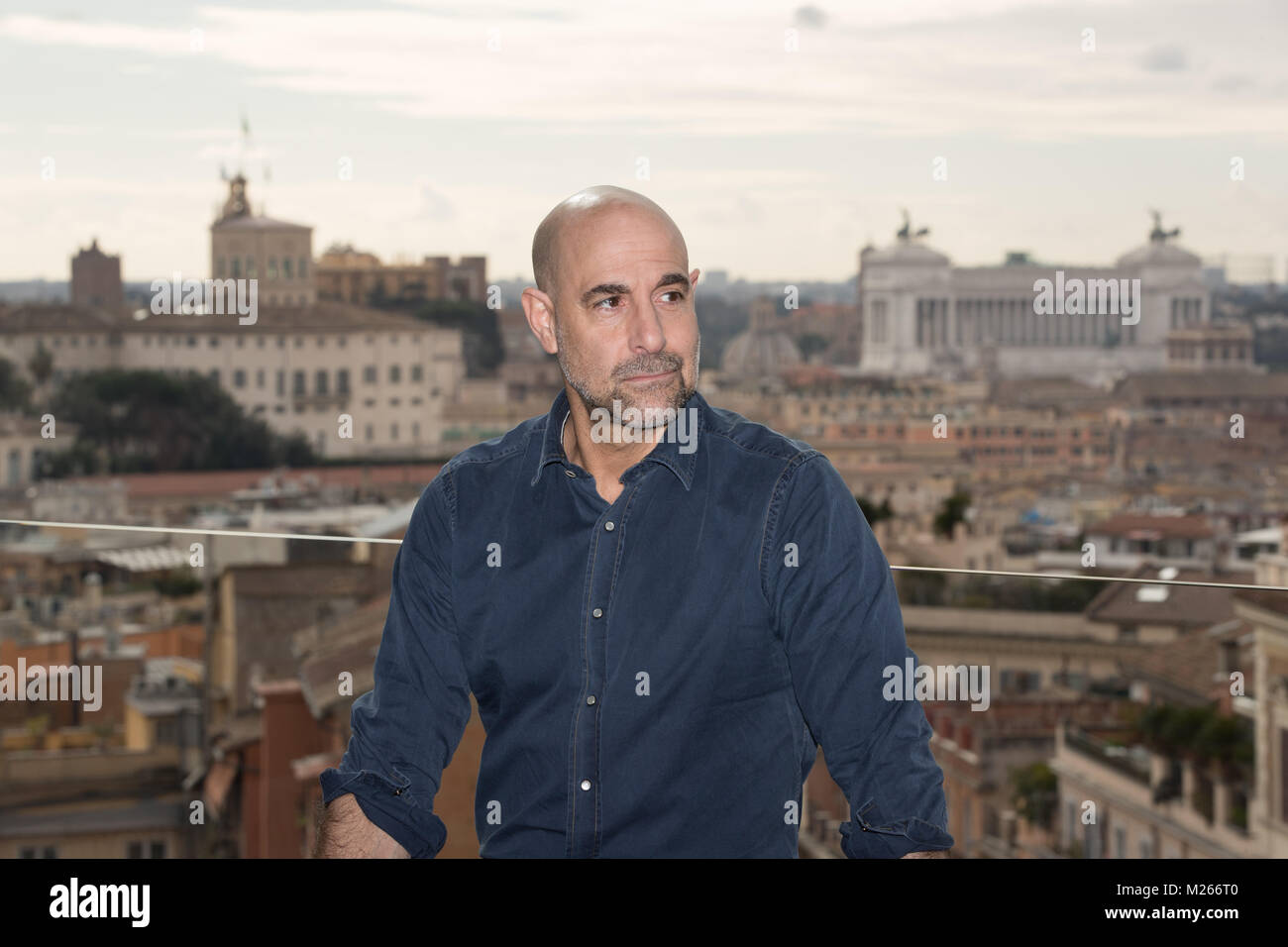 Rom, 03.05.2018, Stanley Tucci in Rom für "Endgültige Portrait". Fotoshooting im Hotel Eden Stockfoto
