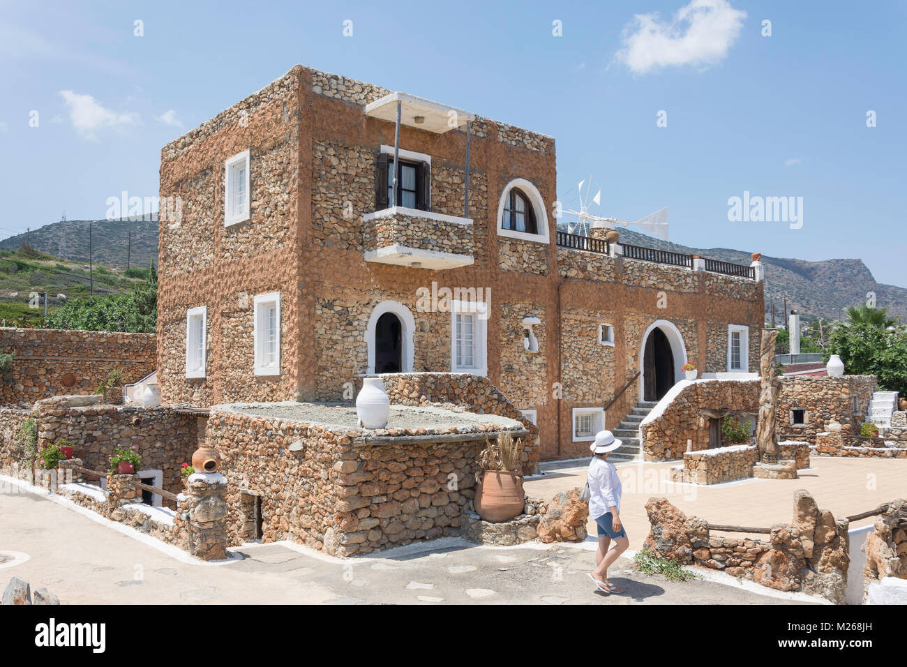 Typische kretische Haus Lychnostatis kretische Open Air Museum, Hersonissos, Heraklion, Kreta (Kriti), Griechenland Stockfoto