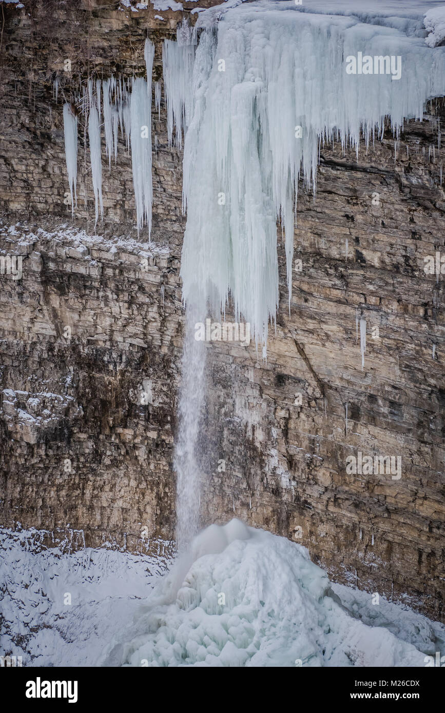gefrorenen Wasserfällen Stockfoto