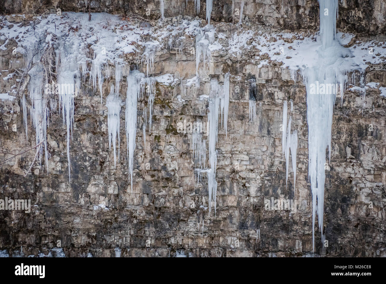 gefrorenen Wasserfällen Stockfoto