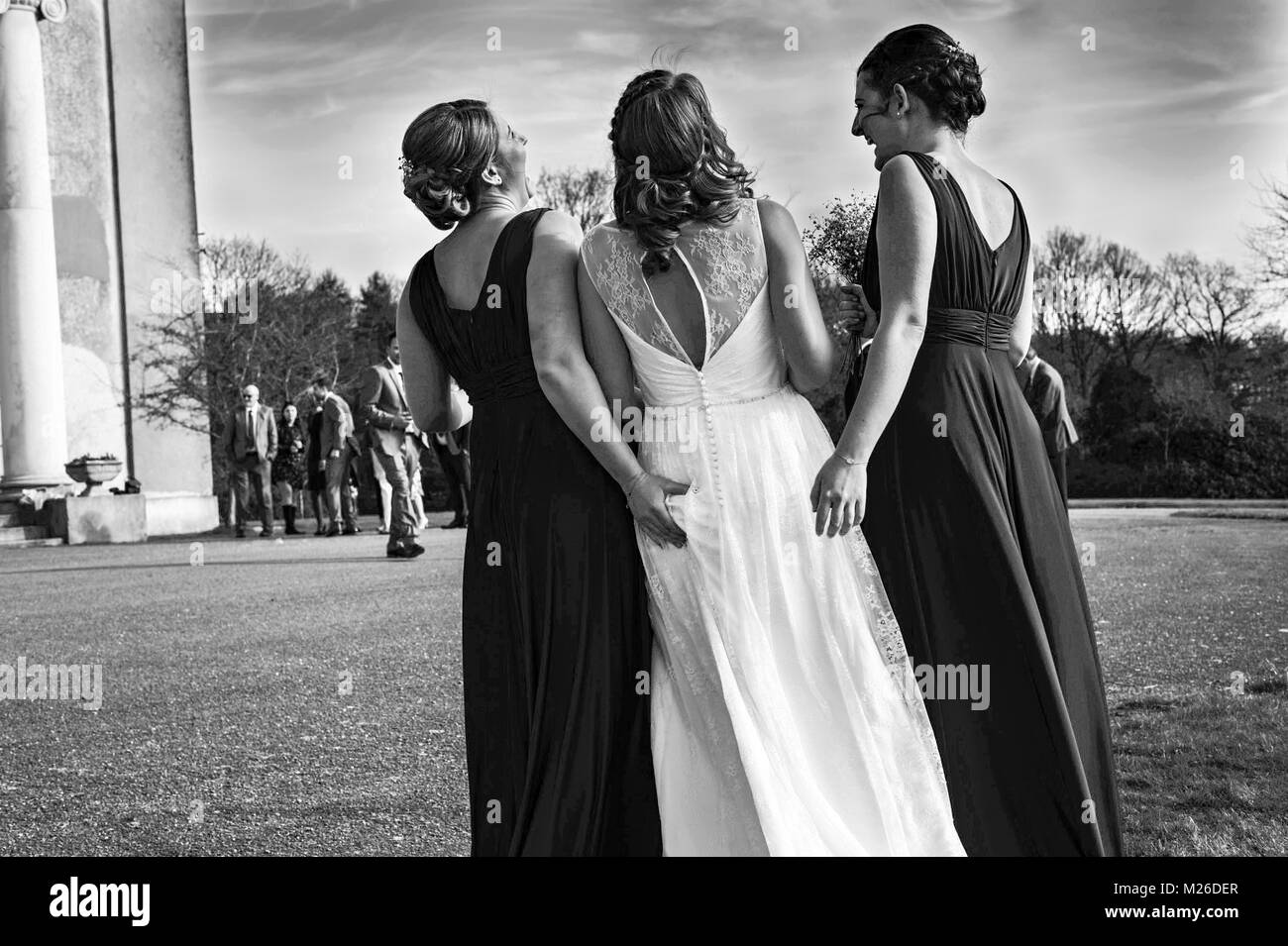 Black & White Wedding Stockfoto