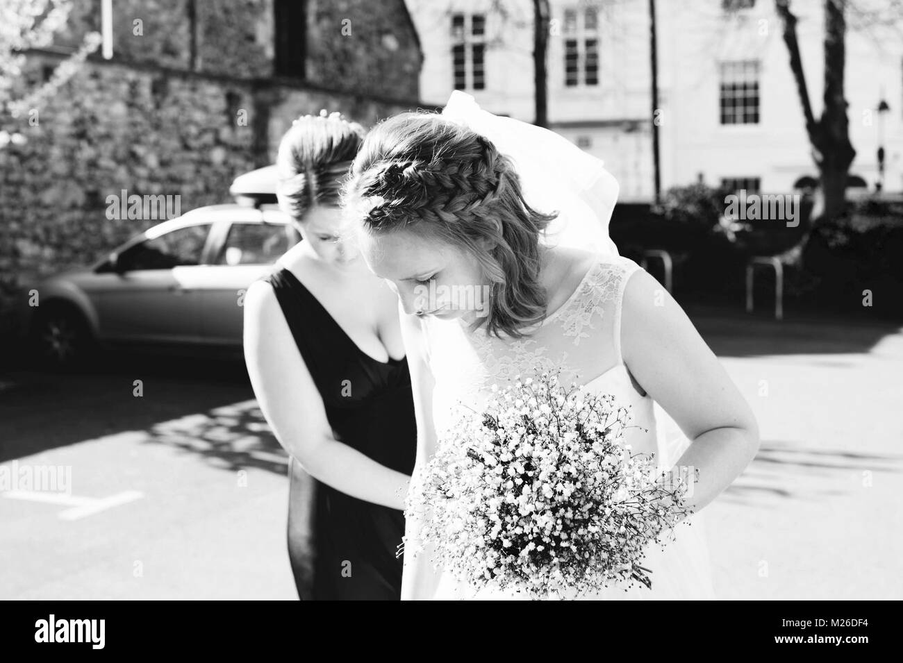 Black & White Wedding Stockfoto