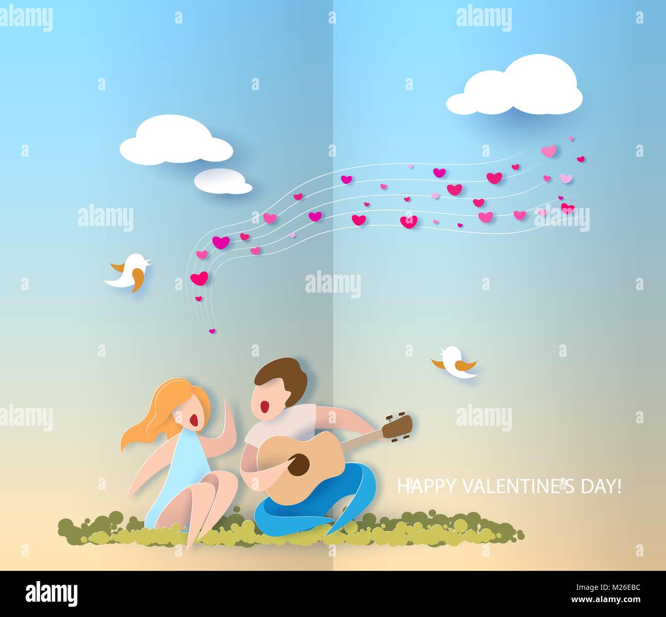 Valentinstag-Karte Stock Vektor