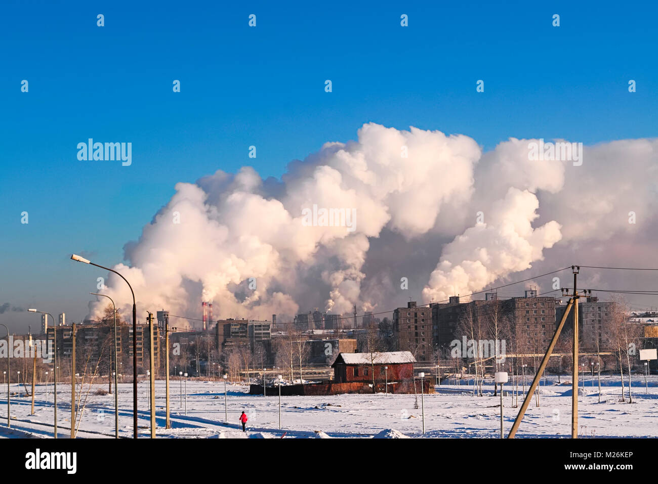 Die Emissionen der metallurgischen Werk Stockfoto