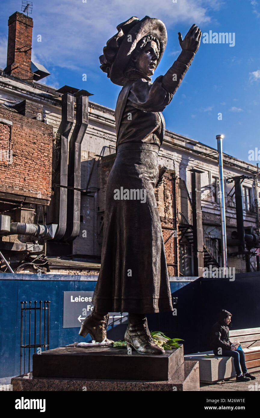 Statue zu Suffragette, Alice Hawkins in Leicester Stockfoto