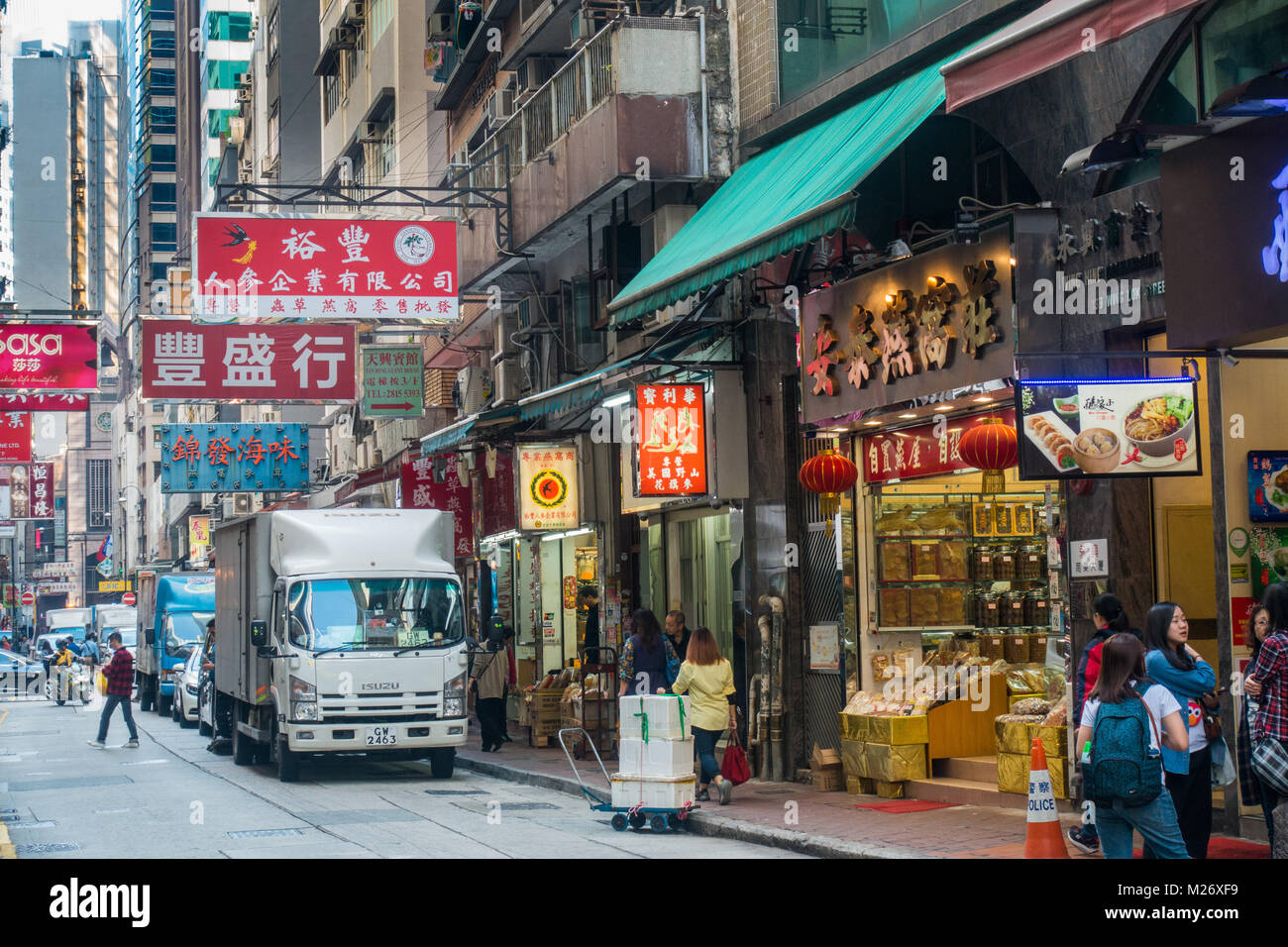 Hong Kong Sheung Wan district Stockfoto