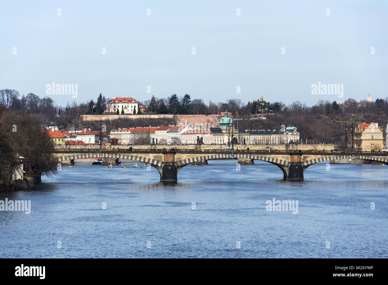 Kramar Villa, den Pavillon der Hanau und Straka Akademie, Prag Brücken Stockfoto