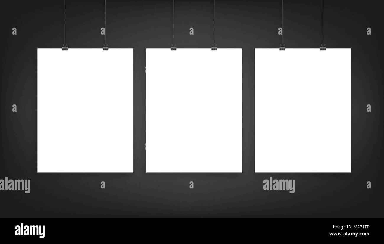 Drei Poster mockup Stock Vektor