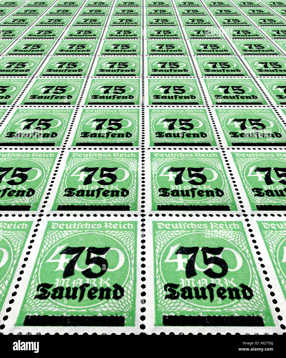 Inflation Briefmarken Deutsches Reich Stockfotografie Alamy