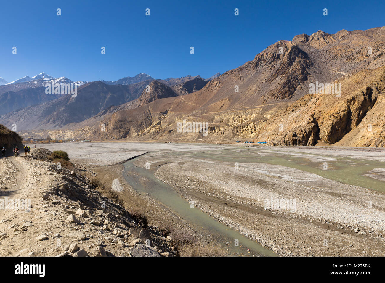 Kali Gandaki River in der Nähe von Jomsom, Himalaya Nepal Stockfoto