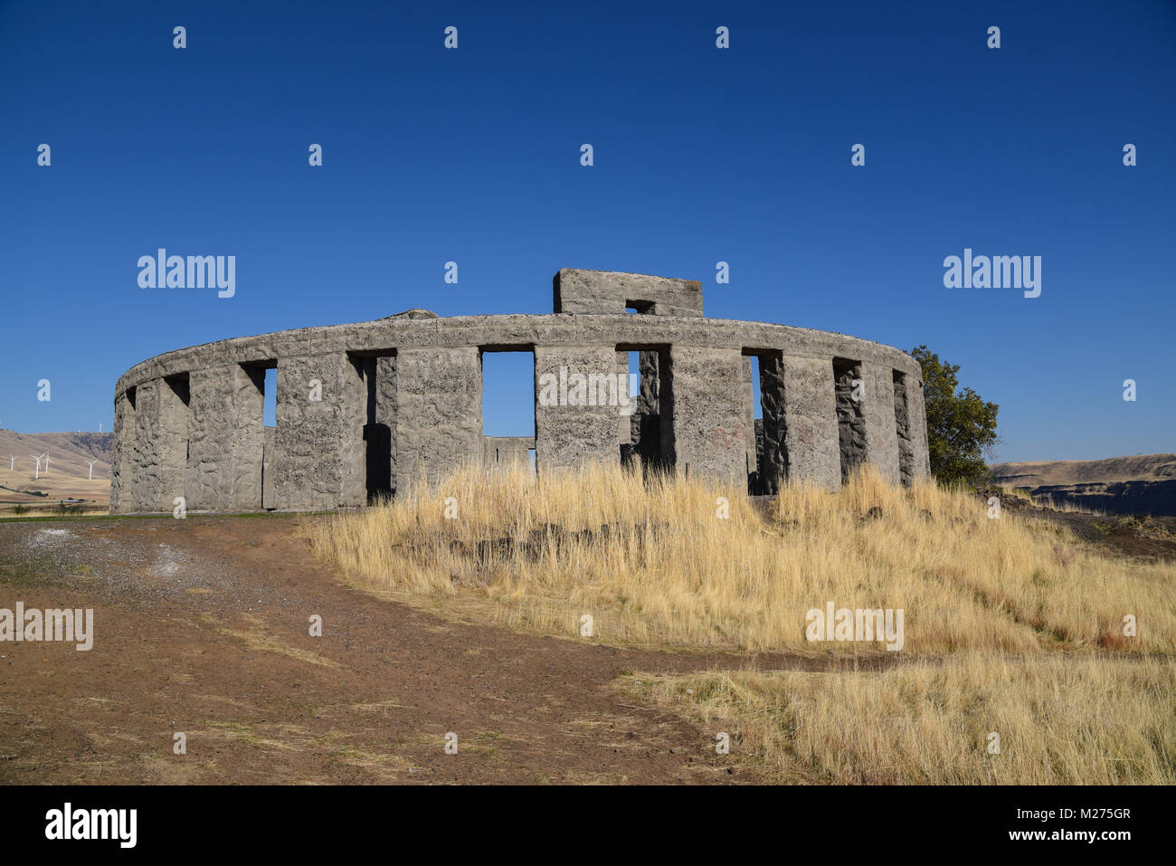 Maryhill Stonehenge Replik der Englischen antike Stätte Struktur in Maryhill, Washington State, USA gebaut als Denkmal für Menschen, die in der WK1 gestorben Stockfoto
