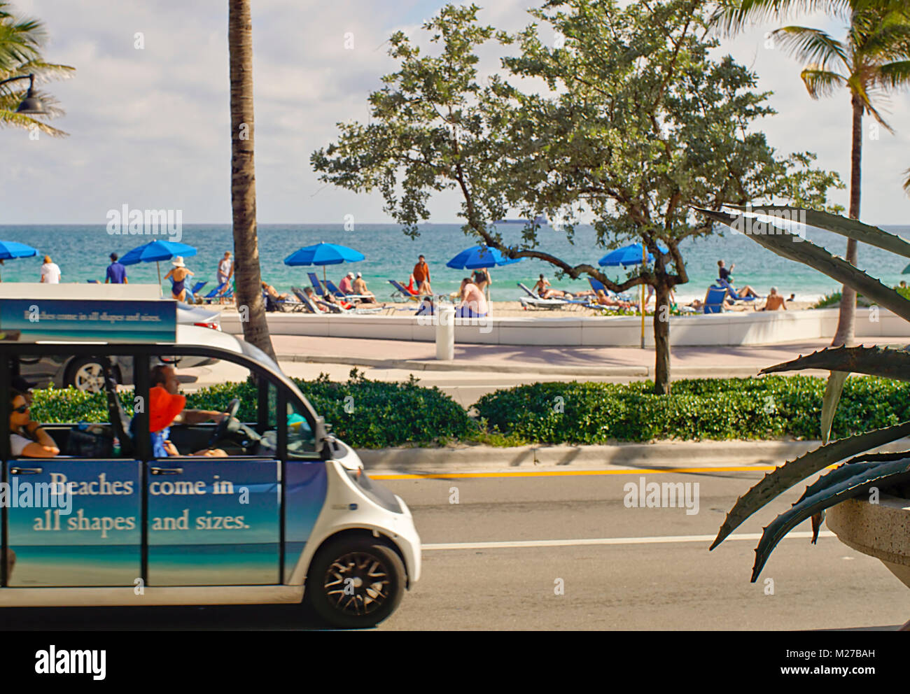 Strände kommen in allen Formen und Größen, Ft. Lauderdale Beach A1 A,******** Blvd., Florida, USA Stockfoto