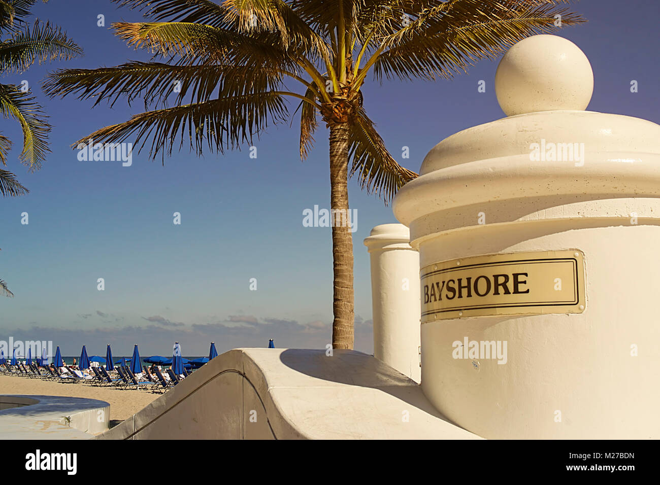 Ft. Lauderdale Beach, Bayshore Blvd., EIN 1 ein Laufwerk, Florida, USA Stockfoto