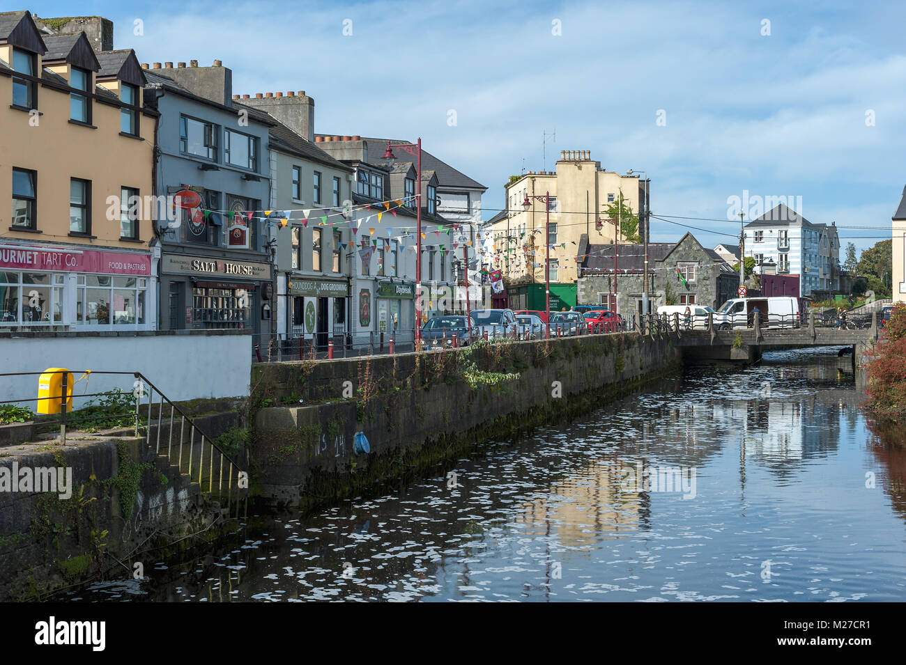 Blick auf den Kanal, Galway, Irland Stockfoto