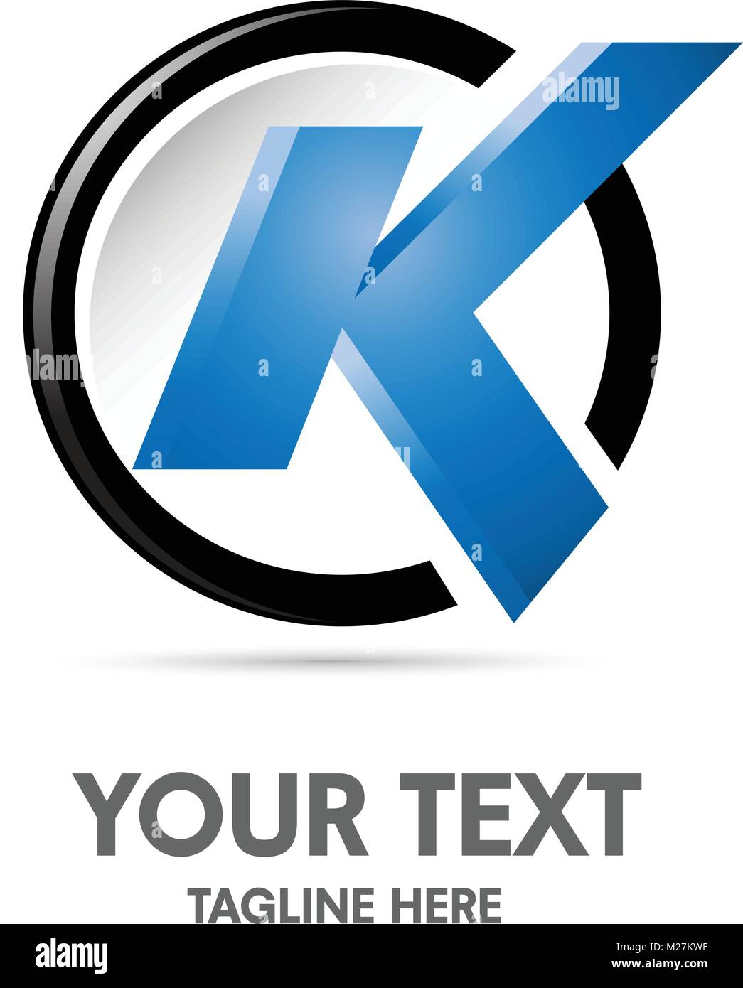 Elegante Schreiben K-logo Konzept, ideal für alle Arten von Unternehmen Stock Vektor