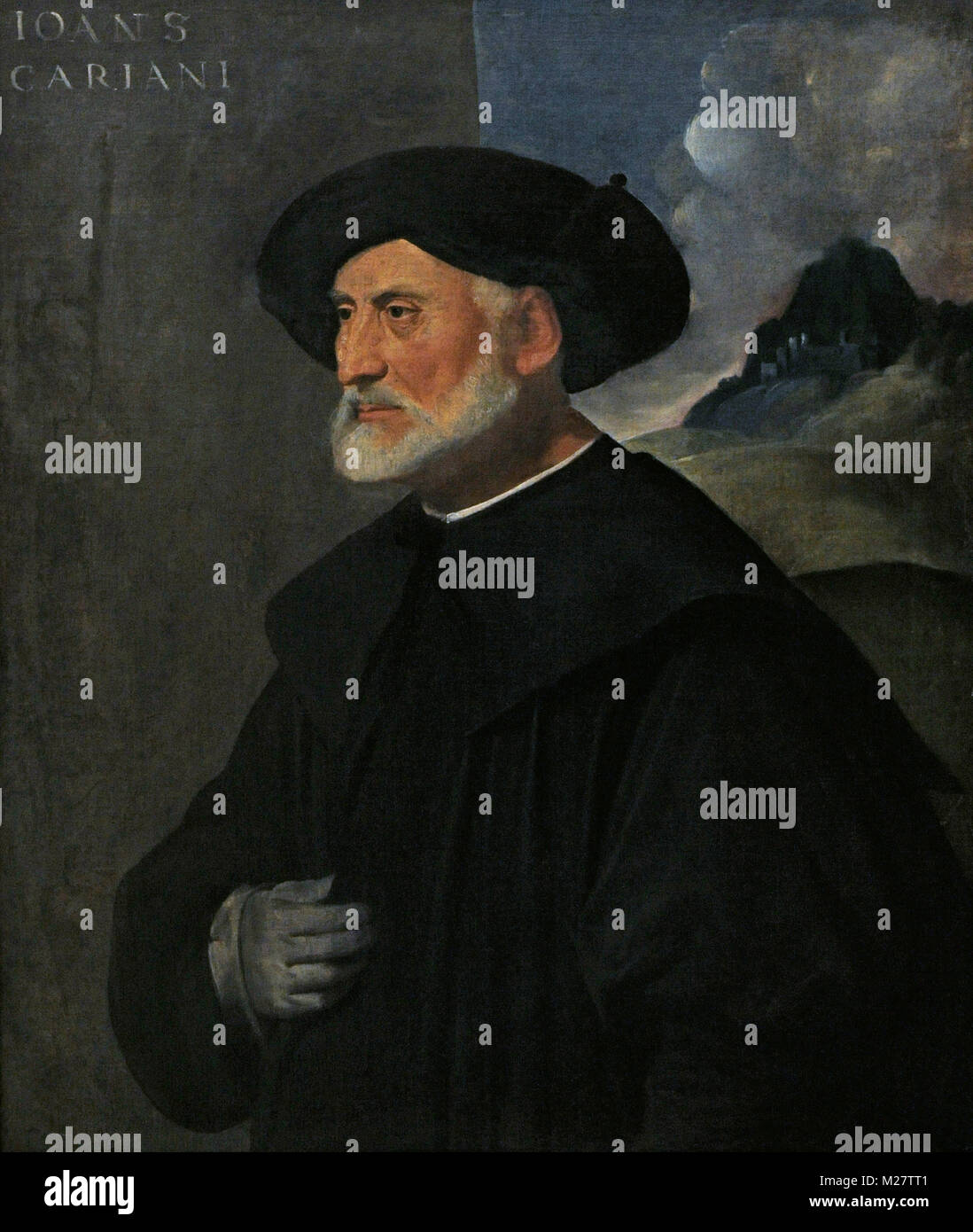Il (Giovanni Busi Cariani o Giovanni Cariani) (ca. 1485-1547). Italienischer Maler. Porträt eines alten Patrizier, ca 1530. National Gallery. Oslo. Norwegen. Stockfoto