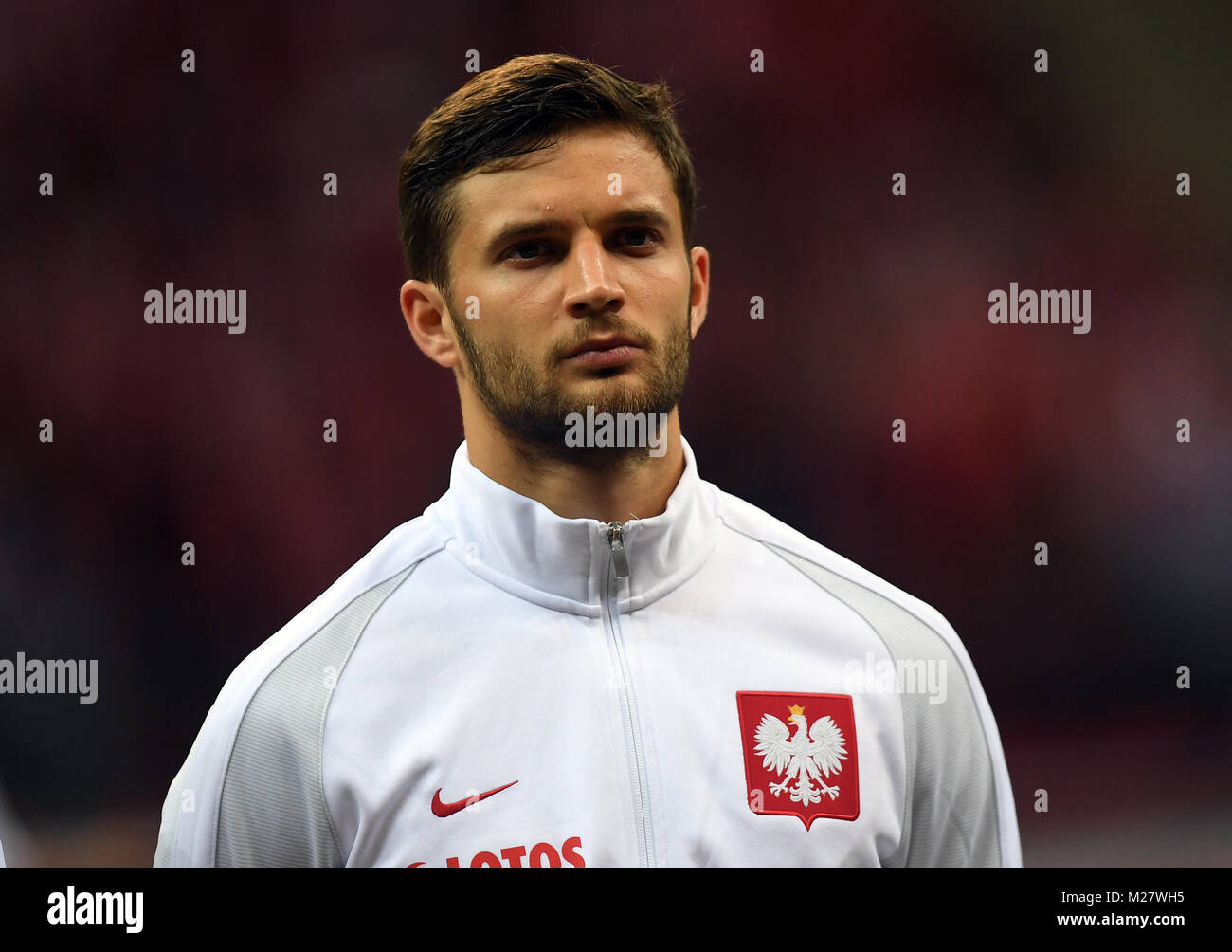 8 Oktober, 2017 - Warschau, Polen: Fußball WM 2018 Qualifikation Rusia Polen - Montenegro o/p Bartosz Bereszynski (Polen) Stockfoto