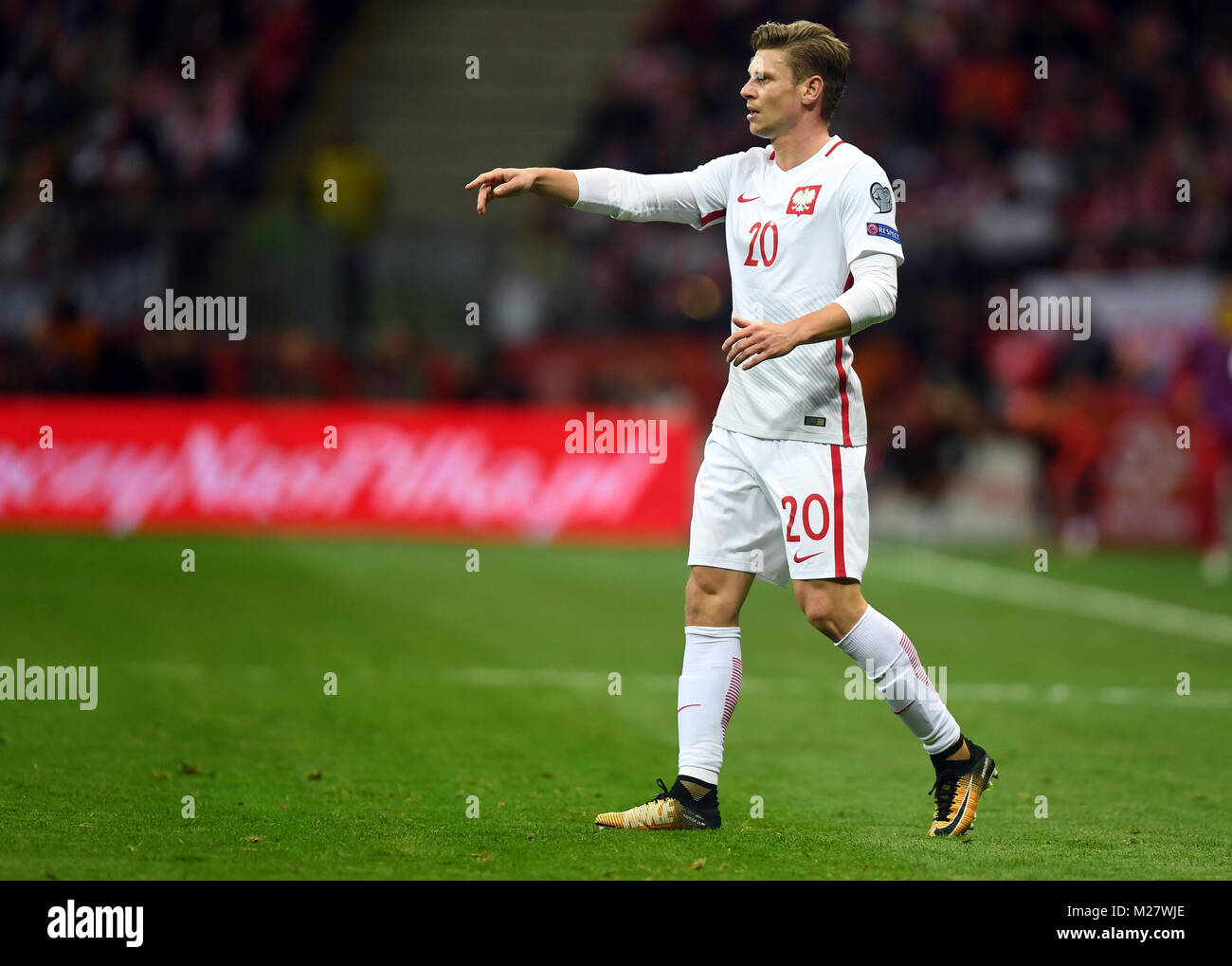 8 Oktober, 2017 - Warschau, Polen: Fußball WM 2018 Qualifikation Rusia Polen - Montenegro o/p Lukasz Piszczek (Polen) Stockfoto