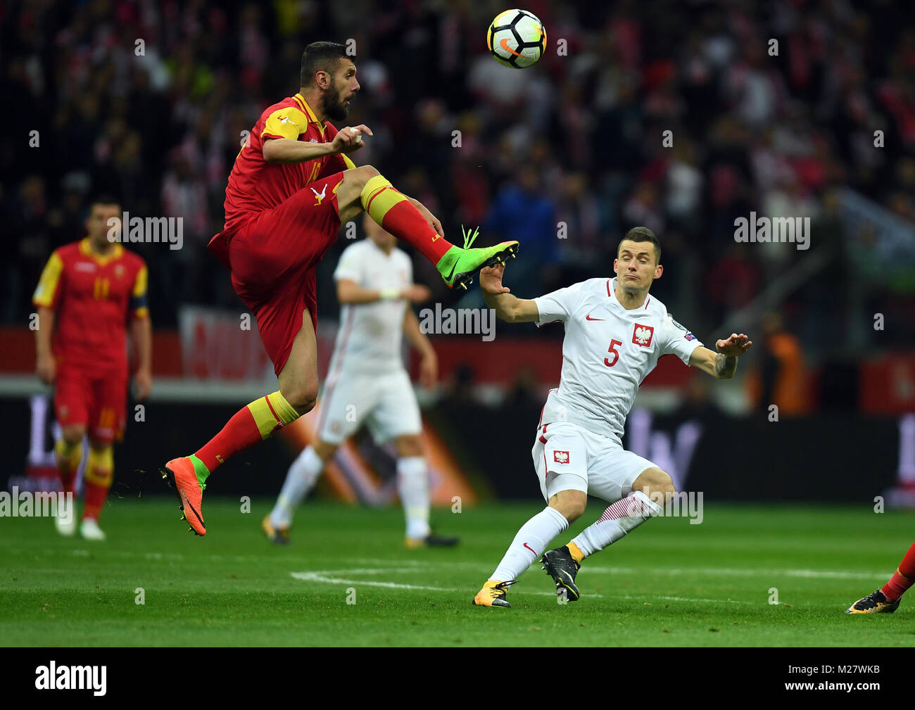8 Oktober, 2017 - Warschau, Polen: Fußball WM 2018 Qualifikation Rusia Polen - Montenegro o/p Krzysztof Maczynski (Polen) Stockfoto