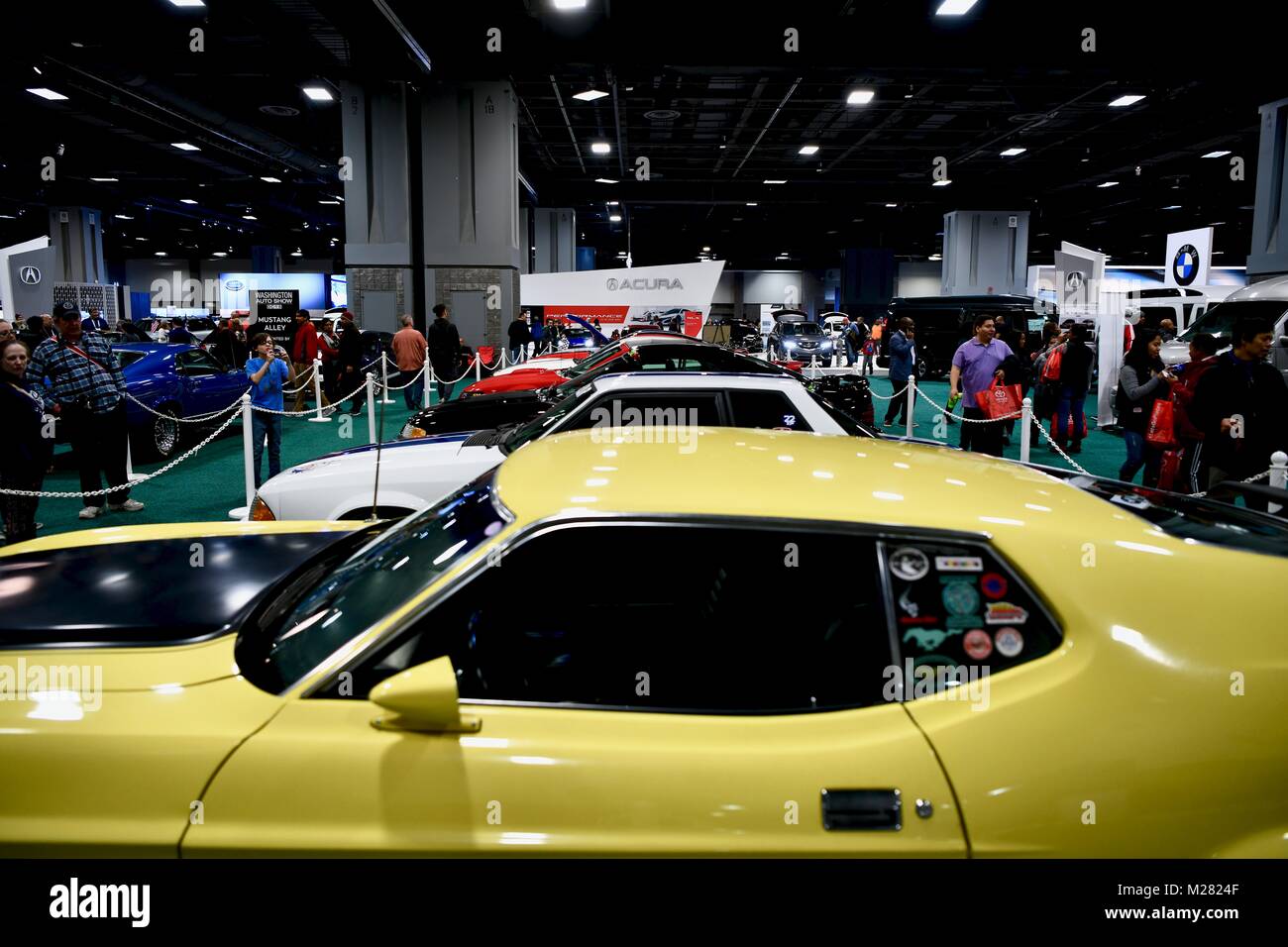 Vintage mustangs an der Washington Auto Show 2018, Washington DC, USA Stockfoto