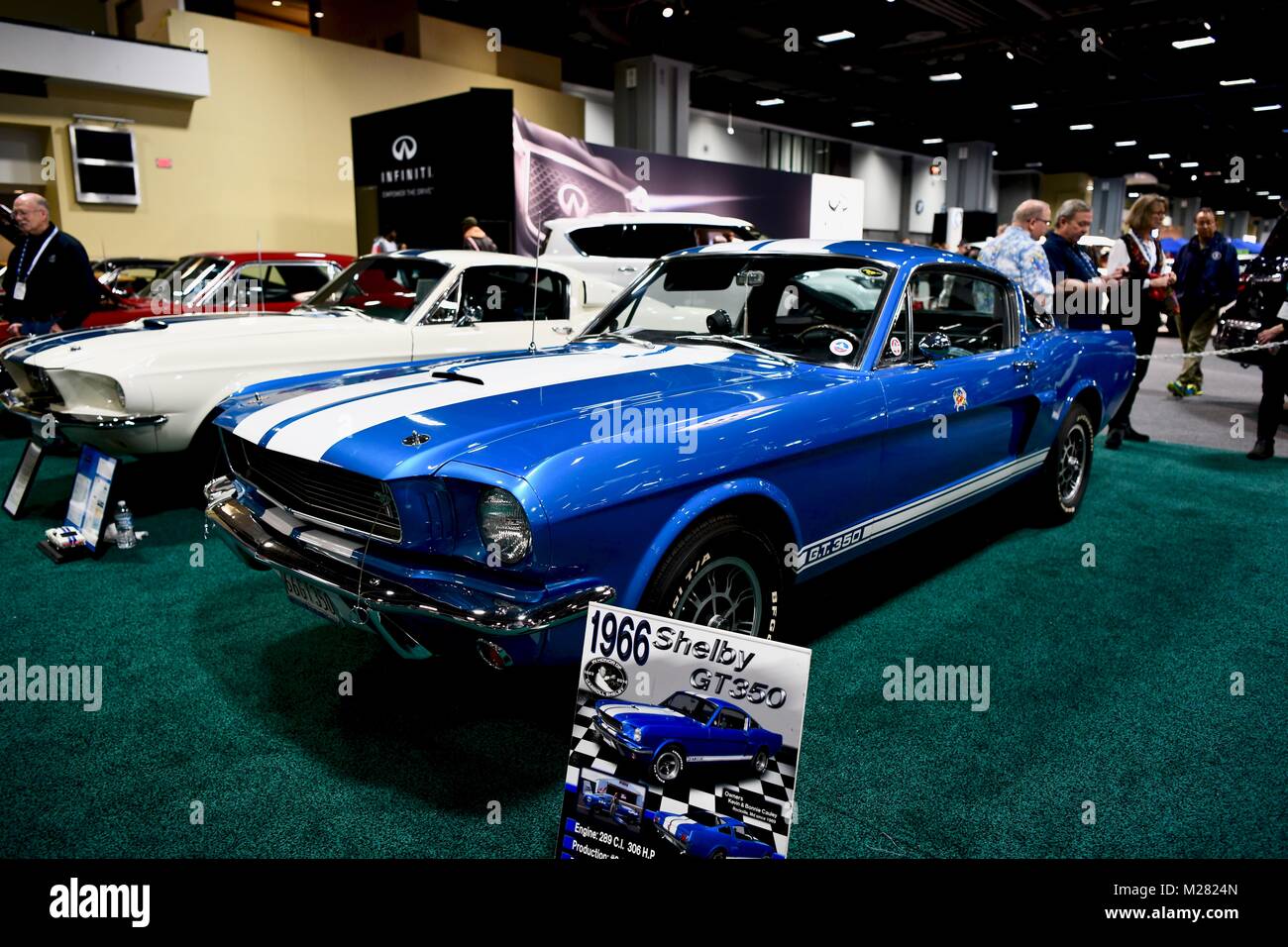 Vintage mustangs an der Washington Auto Show 2018, Washington DC, USA Stockfoto