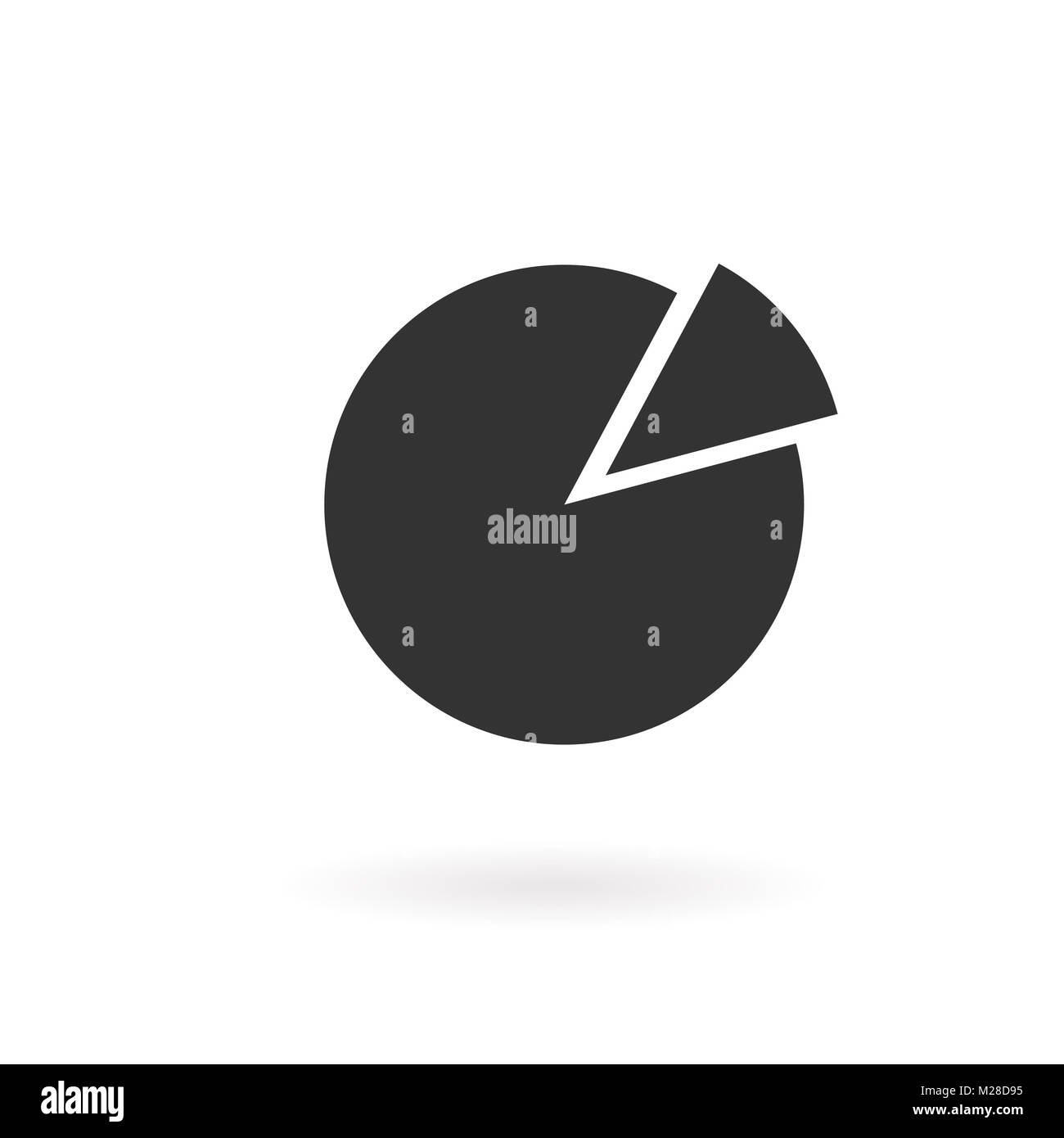 Symbol Kreisdiagramm in trendigen Flat Style auf Hintergrund isoliert, Vektor Stockfoto