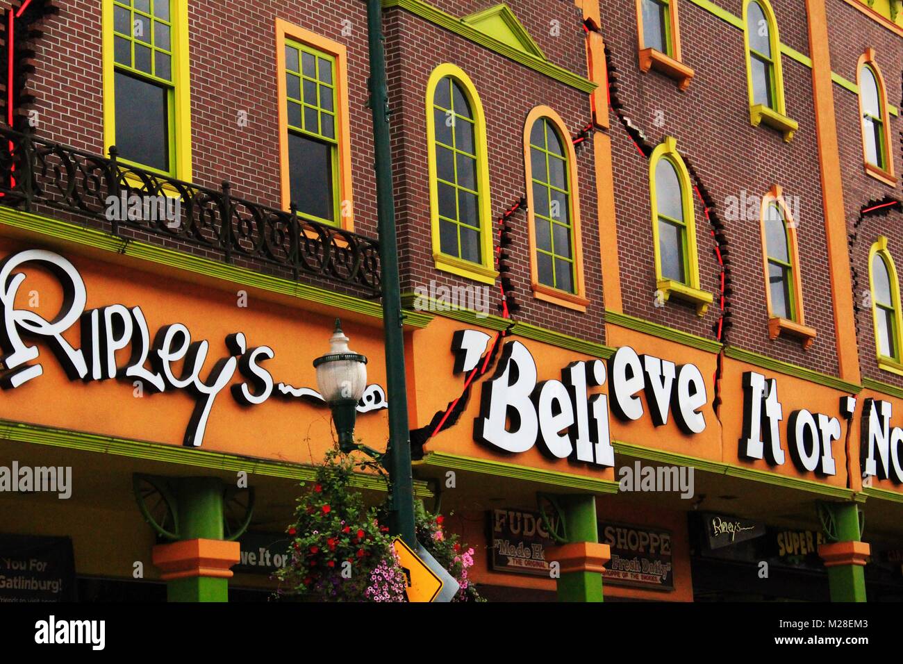 Gatlinburg Tennessee, Vereinigte Staaten - 12 September 2017 - Ripley's Believe It or Not Gebäude Logo. Stockfoto