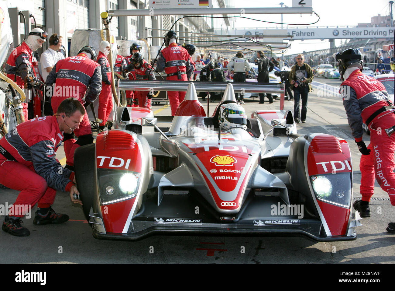 Das Audi Sport Team Joest mit der Le Mans Series zu Gast beim 1000-km-Rennen am 15. bis 17. August in auf dem Nürburgring Stockfoto