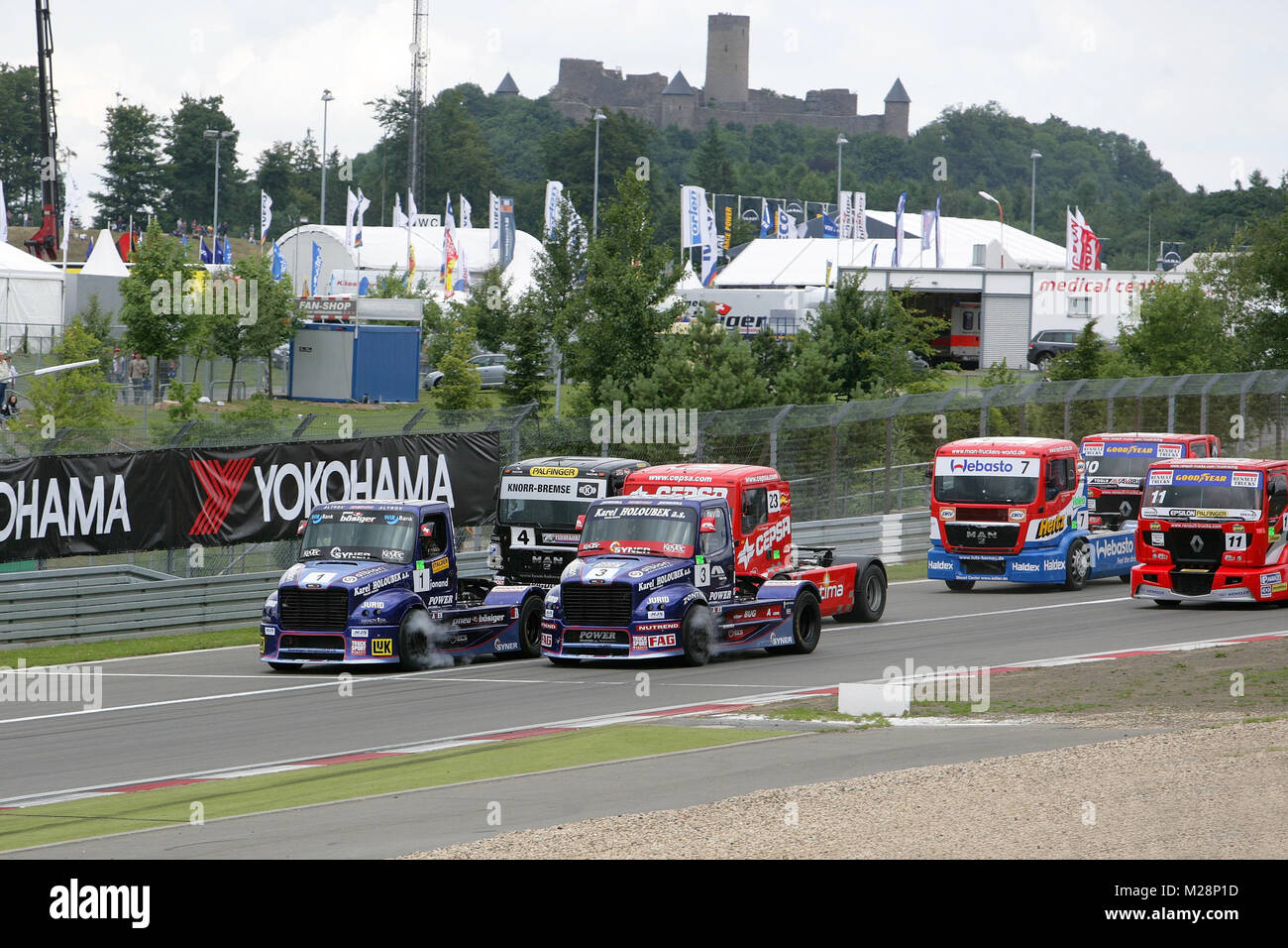 Renntrucks beim Truck-Grand-Prix auf dem Nürburgring am 13.07.2008 Stockfoto