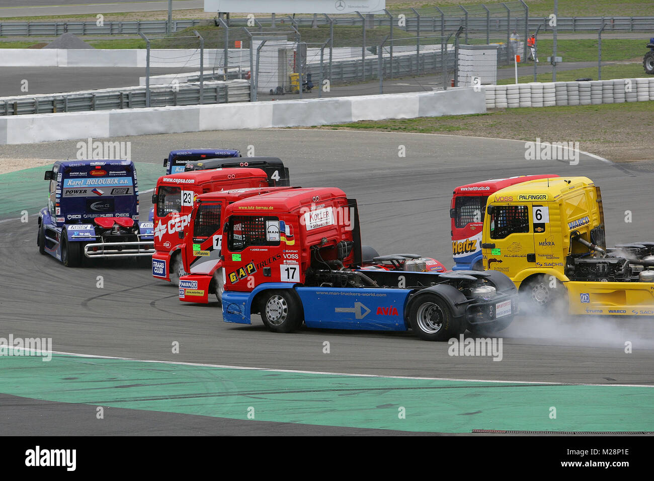 Renntrucks beim Truck-Grand-Prix auf dem Nürburgring am 13.07.2008 Stockfoto