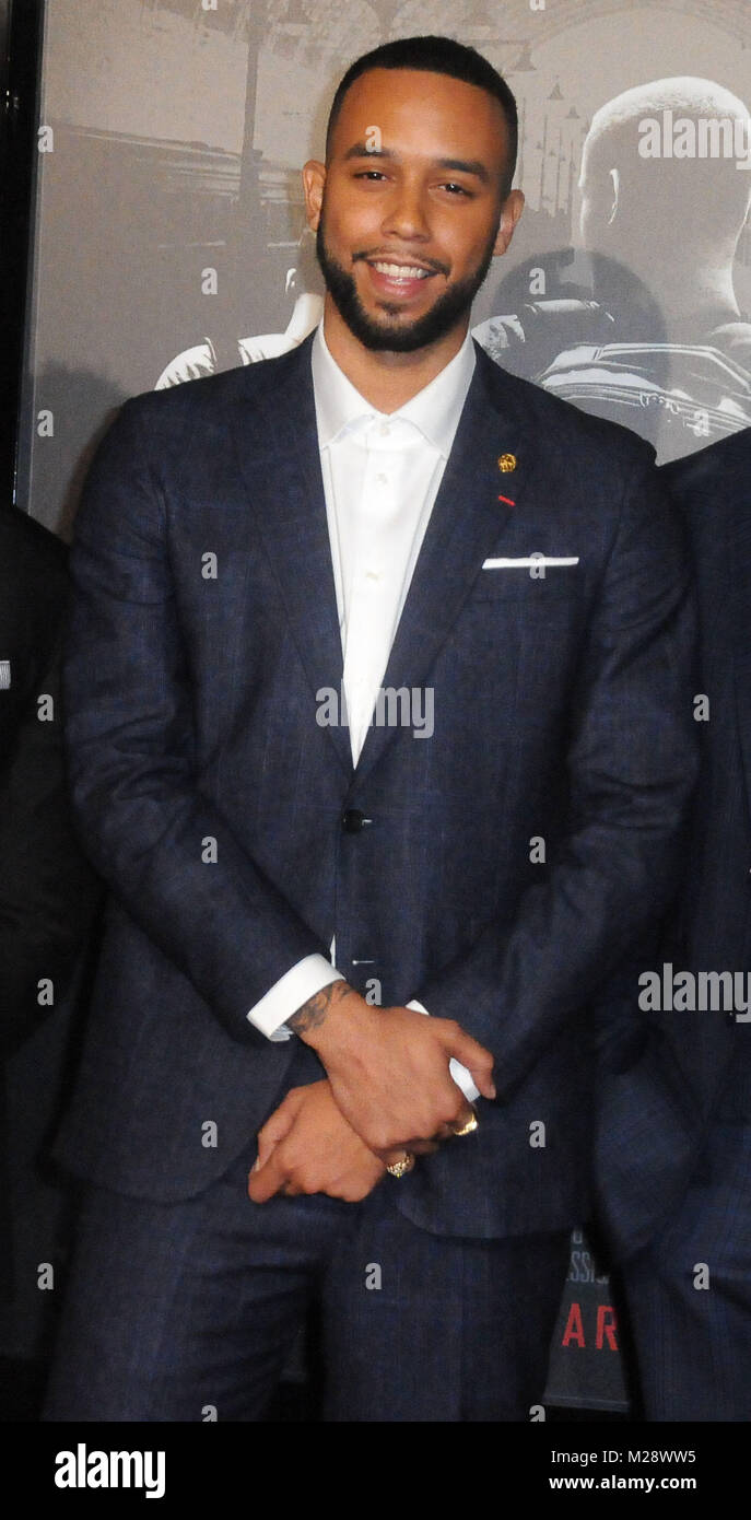 Burbank, Kalifornien, USA. 5. Februar, 2018. Real Life hero/cast Anthony Sadler besucht die Weltpremiere von "Die 15:17 bis Paris" bei Warner Bros Studios, SJR Theater am 5. Februar 2018 in Burbank, Kalifornien. Foto von Barry King/Alamy leben Nachrichten Stockfoto