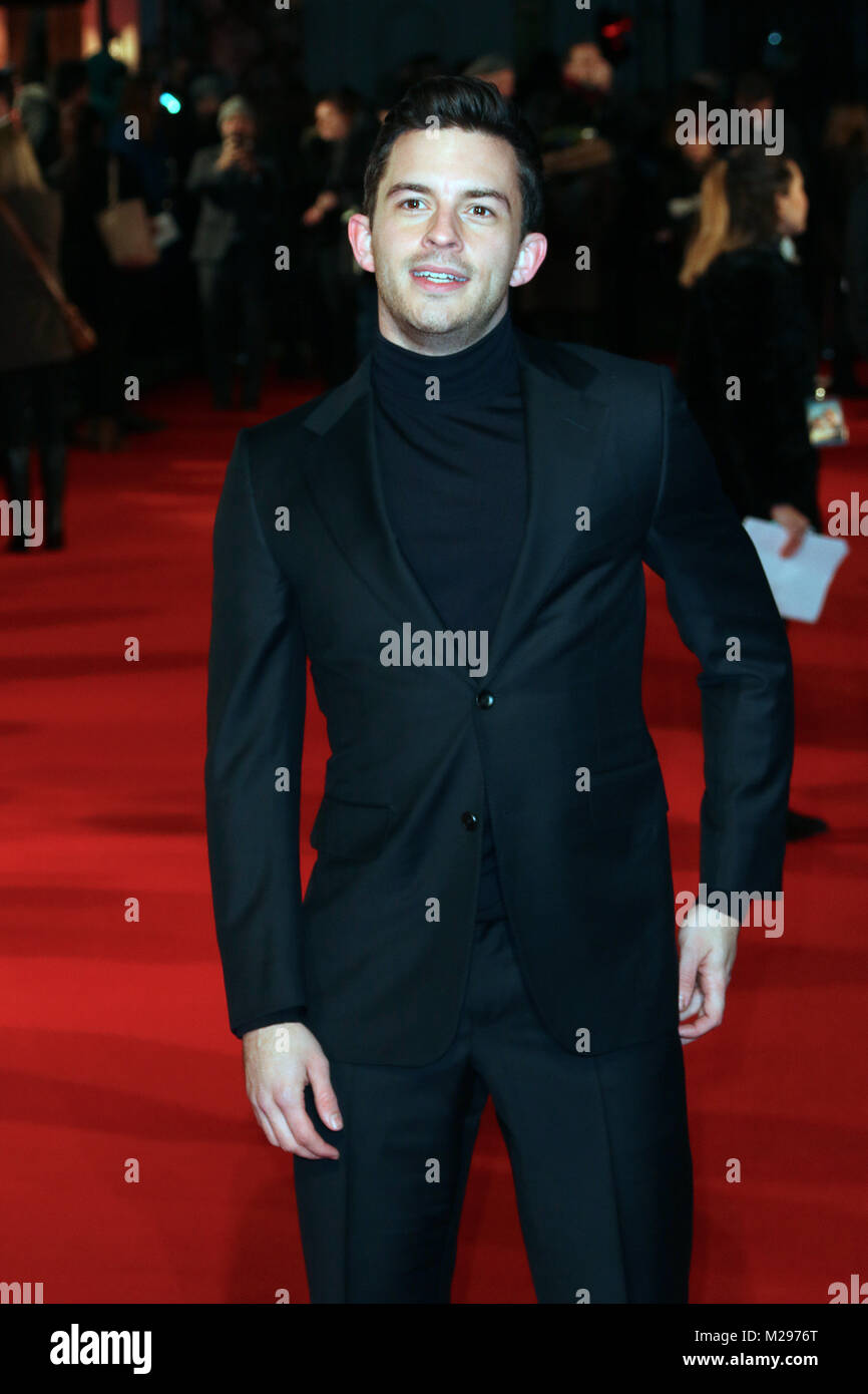 London, Großbritannien. 6 Feb, 2018. Jonathan Bailey, der Barmherzigkeit - Weltpremiere Curzon Mayfair, London, UK, 06. Februar 2018, Foto von Richard Goldschmidt Credit: Rich Gold/Alamy leben Nachrichten Stockfoto