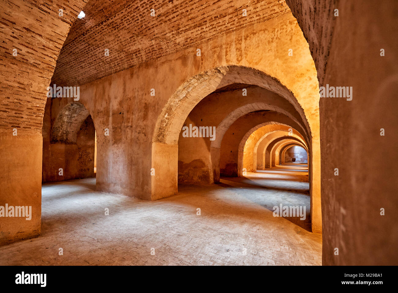 Katakomben von Cara unterirdischen Gefängnis Gefängnis de Kara, Meknes, Marokko, Afrika Stockfoto