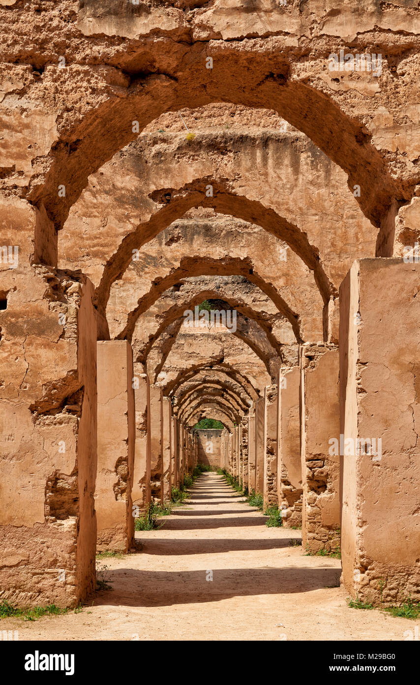 Heri es-Souani, Imperial Marstall, Meknes, Marokko, Afrika Stockfoto