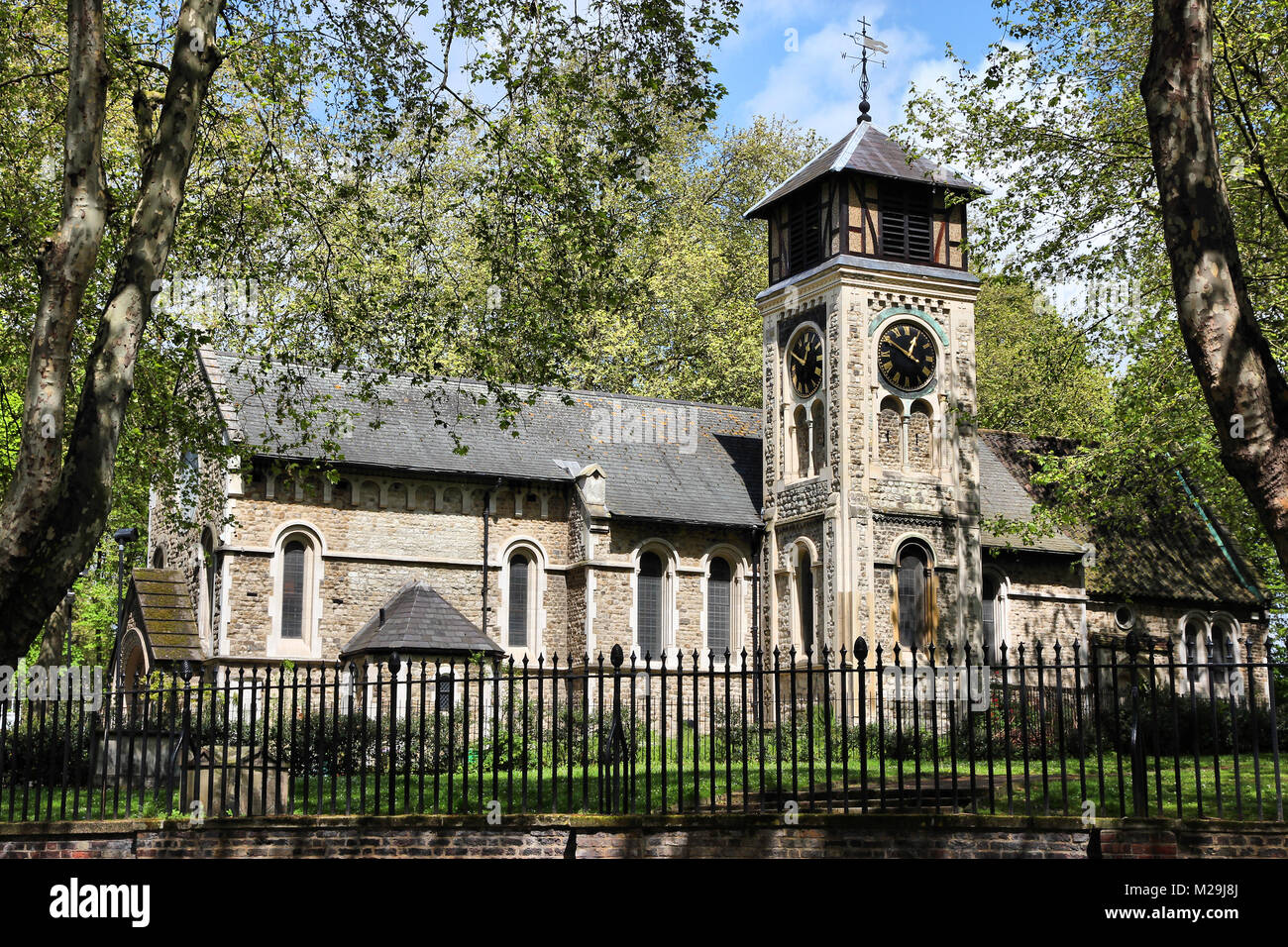 London, Vereinigtes Königreich - St. Pancras Old Church in Somers Town Bezirk Stockfoto