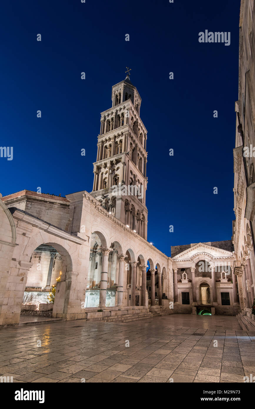 Der säulenhalle der Palast des Diokletian, Split, Dalmatien, Kroatien Stockfoto