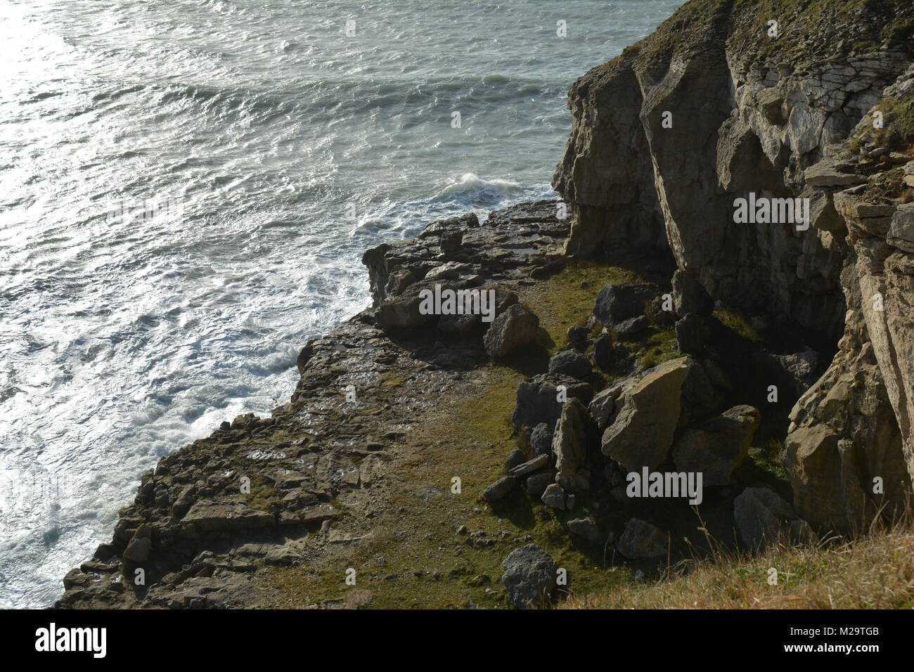 Vorsprung auf Küste von Dorset, Großbritannien Stockfoto