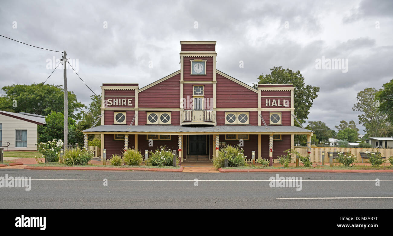 Die historische Shire Hall in Surat in Queensland, Australien Stockfoto