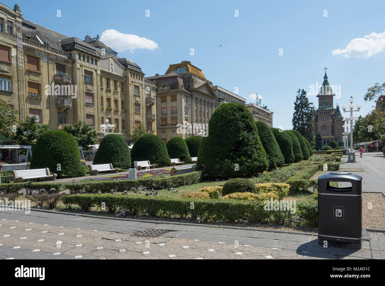 Timisoara, Rumänien. Siegesplatz. Stockfoto