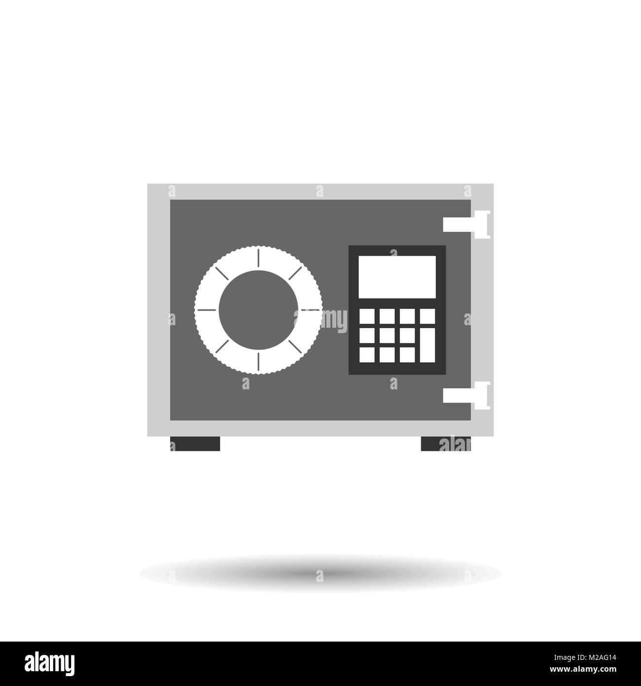 Geld sicher Symbol. Vector Illustration im flachen Stil auf isolierten Hintergrund. Stock Vektor