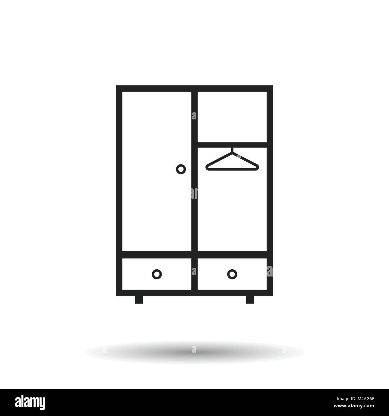 Schrank Möbel Symbol. Möbel Vector Illustration auf weißem Hintergrund. Stock Vektor
