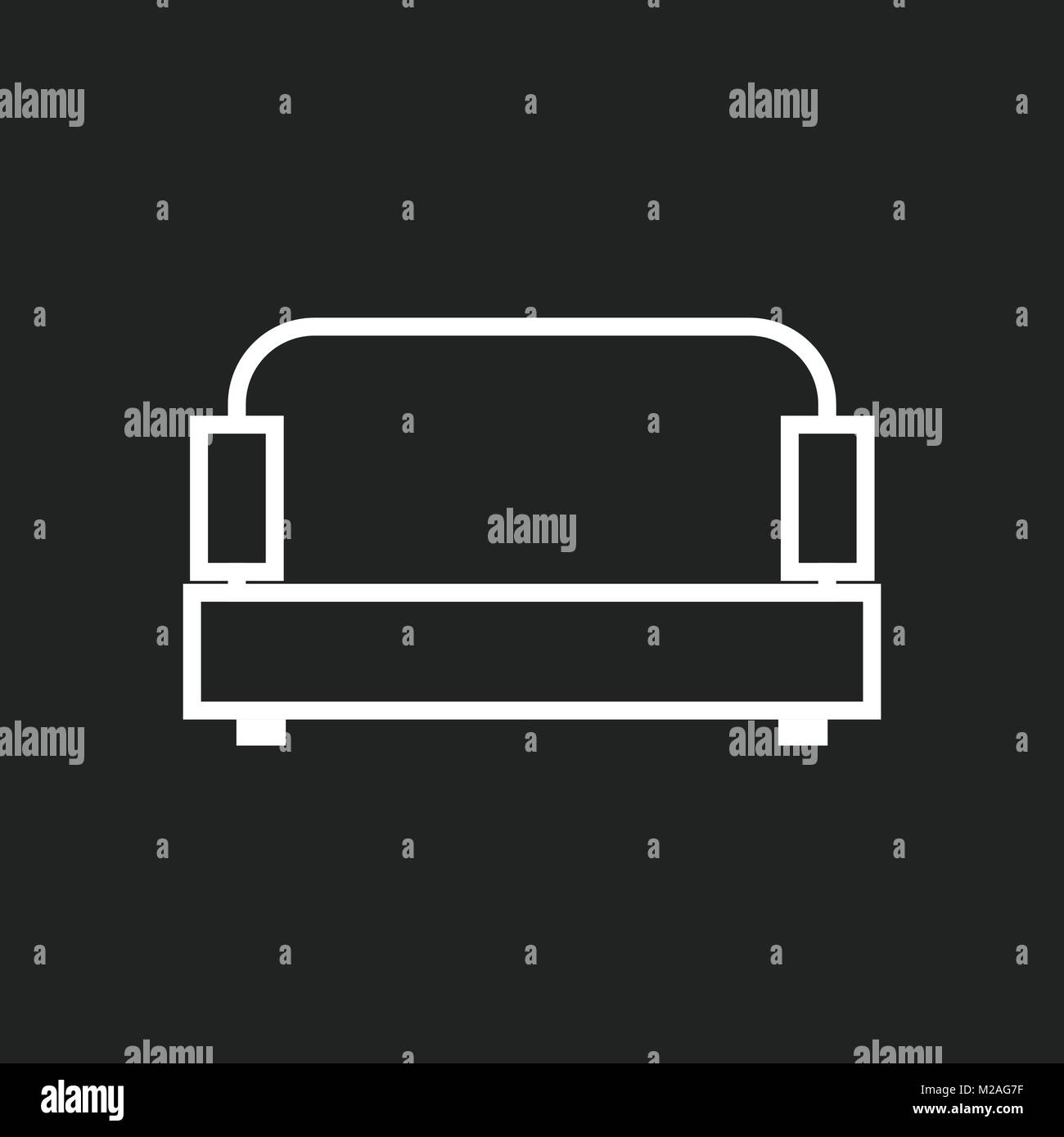 Sofa Vector Illustration auf schwarzen Hintergrund isoliert. Sofa Symbol vektor Illustration. Stock Vektor