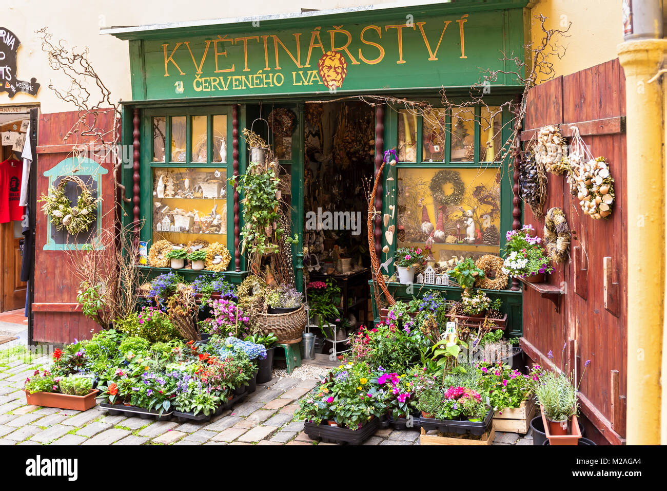 Flower Shop in Prag Stockfoto