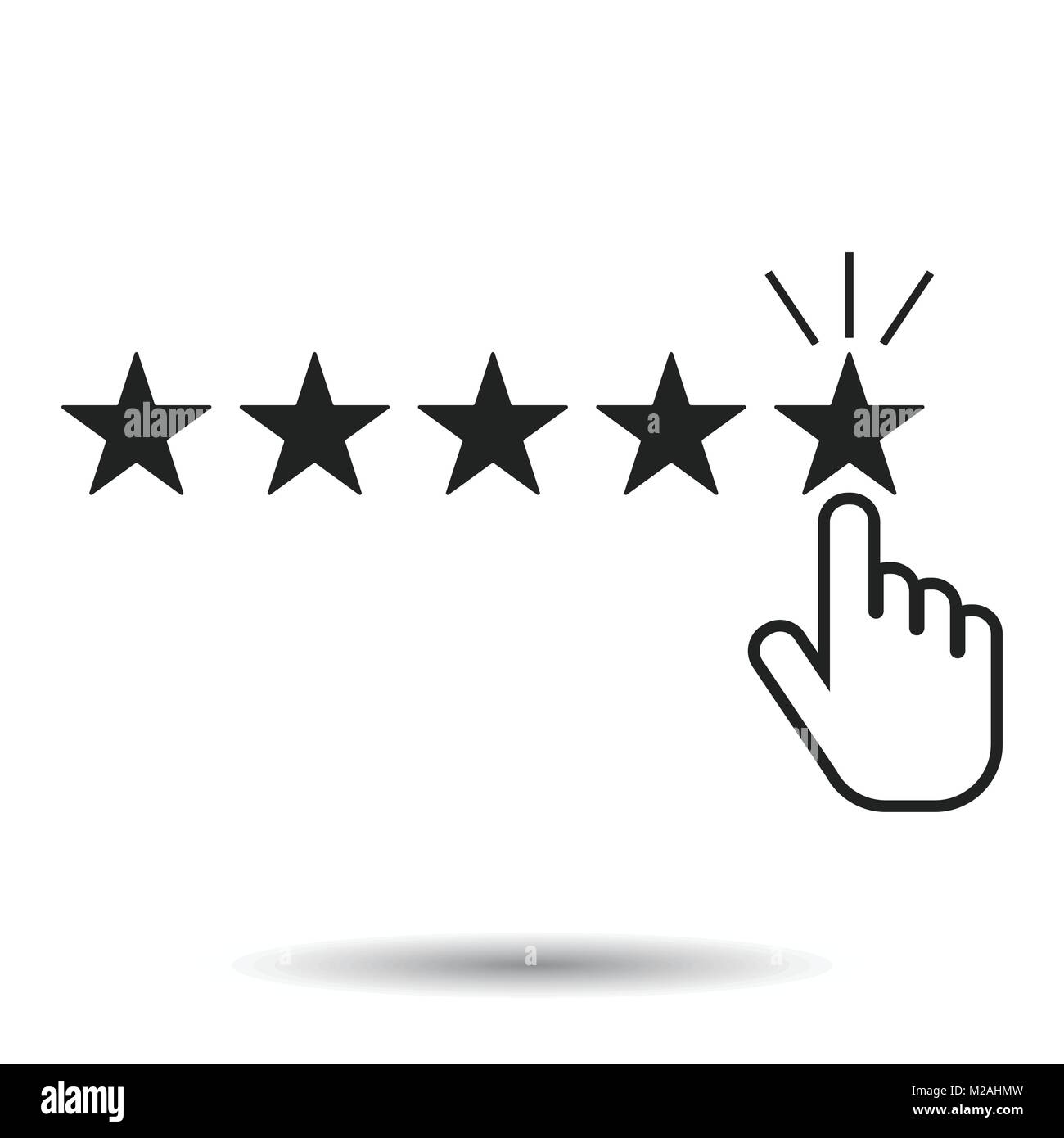 Kunde Bewertungen, Bewertung, Feedback der Benutzer Konzept Vektor icon. Flache Abbildung auf weißen Hintergrund. Stock Vektor