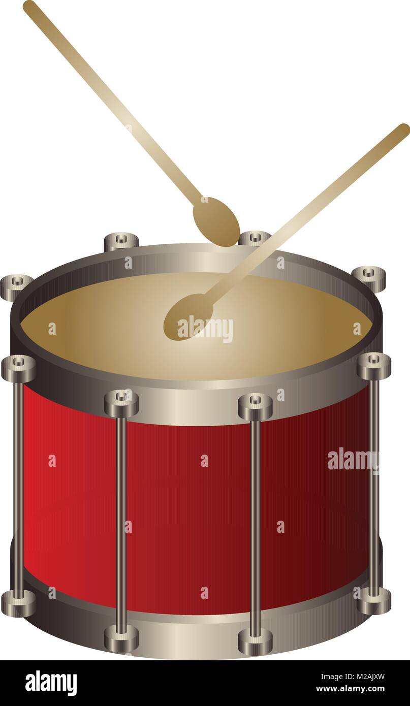 Isolierte drum. Musical Instrument Stock Vektor