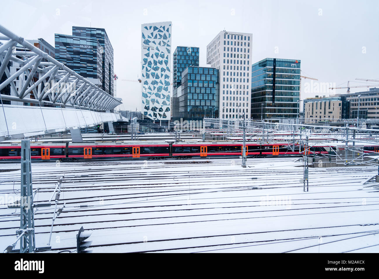 Barcode Projekt, Oslo, Norwegen Stockfoto